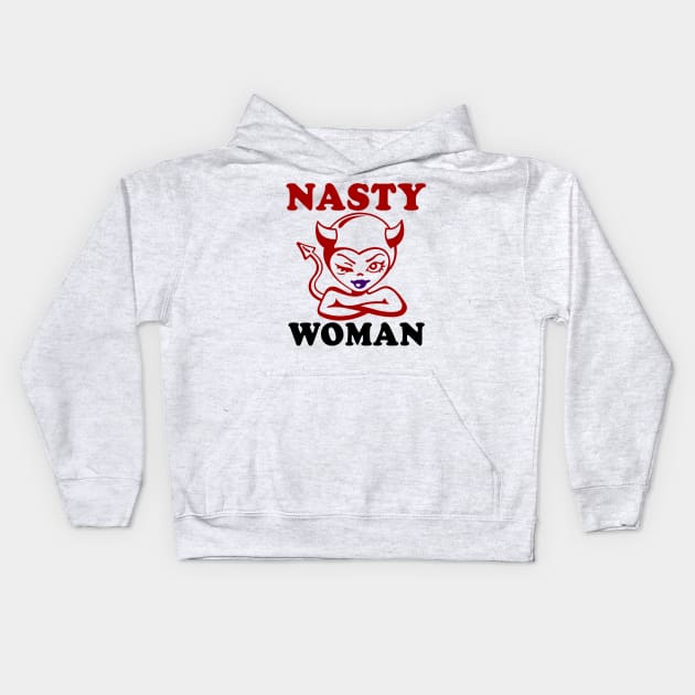 Nasty Woman Kids Hoodie by alialbadr